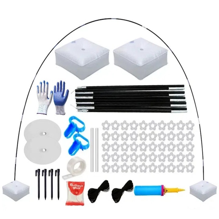 Комплект извити балонни опори, регулируеми, 2.7mx3m, за събития
