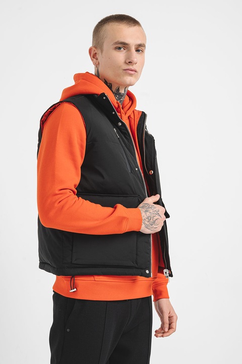 Karl Lagerfeld, Vesta reversibila cu gluga si vatelina, Negru, 48