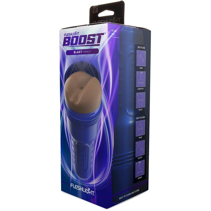 Анален мастурбатор Fleshlight Boost Blast Medium, 21-25 см, Кафяв