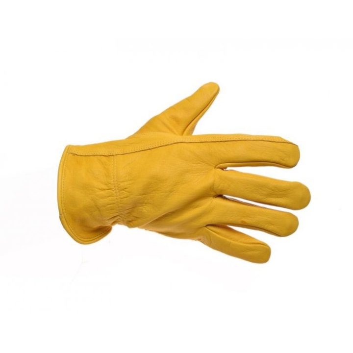 Manusi moto din piele stil BOB VINTAGE, culoare crem, marime L