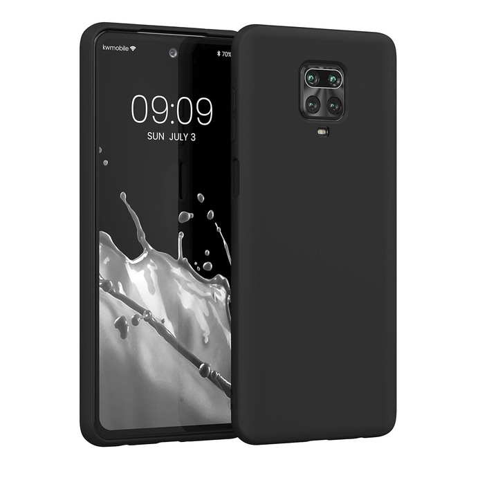 Xiaomi Redmi Note 9 Pro / Note 9s tpu fémes fekete tok