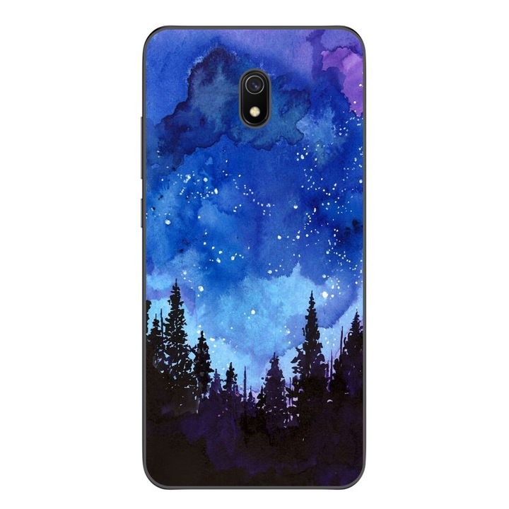 Капак, съвместим с модел Xiaomi Redmi 8A Silicon Gel Tpu Night Forest