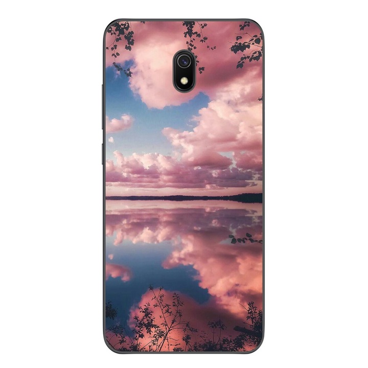 Кейс съвместим с модел Xiaomi Redmi 8A Silicon Gel Tpu Pink Clouds