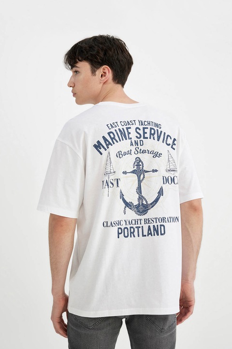 DeFacto, Tricou lejer cu maneci cazute, Alb