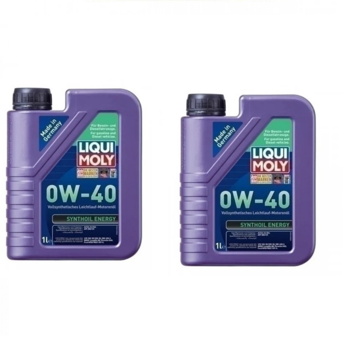 Pachet 2 litri Ulei motor sintetic Liqui Moly Synthoil Energy 0W40