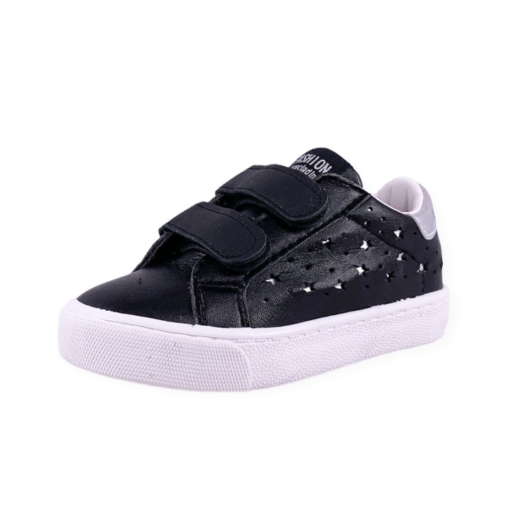 Gyerek tornacipő Chippo Kids 71277 Lyukas, 23-29, Eco bőr, Fekete