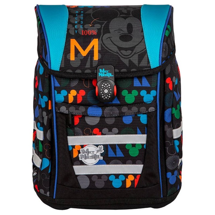 Rucsac scolar CoolPack Teneris Mickey Mouse, 29 x 42 x 17 cm, Multicolor