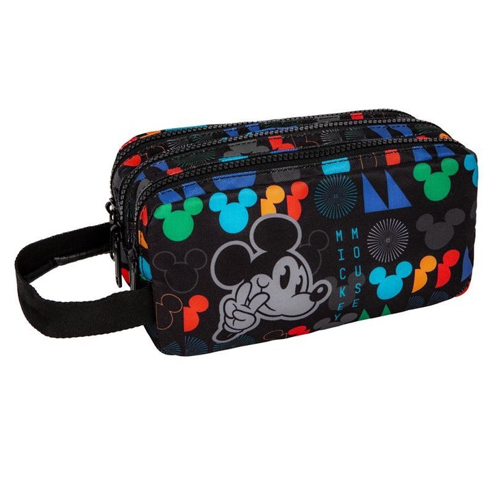 Ученически несесер с три ципа COOLPACK, PRIMUS, Mickey Mouse, 23 x 11 x 6 см