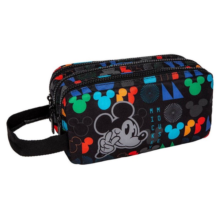 Tolltartó három cipzárral CoolPack Primus Mickey Mouse, 23 x 11 x 6 cm, Többszínű