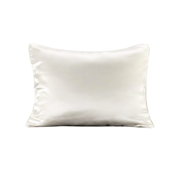 Fete de perna, Malbery, 100% matase naturala de dud de clasa A, 40 x 60cm, Fermoar, Ivoire