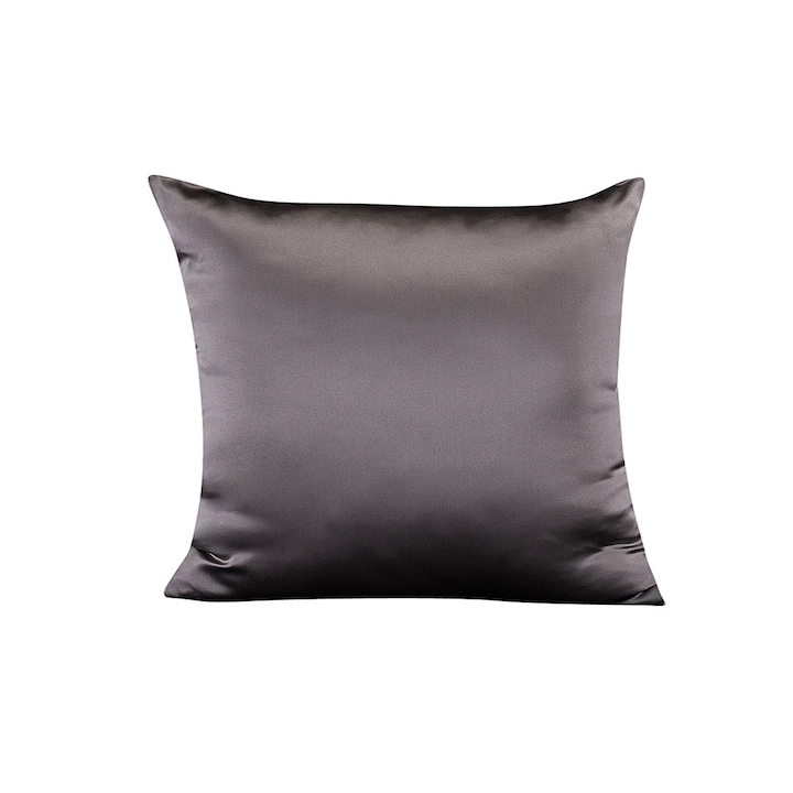 Fete de perna, Malbery, 100% matase naturala de dud de clasa A, 70 x 80cm, Fermoar, Gri inchis