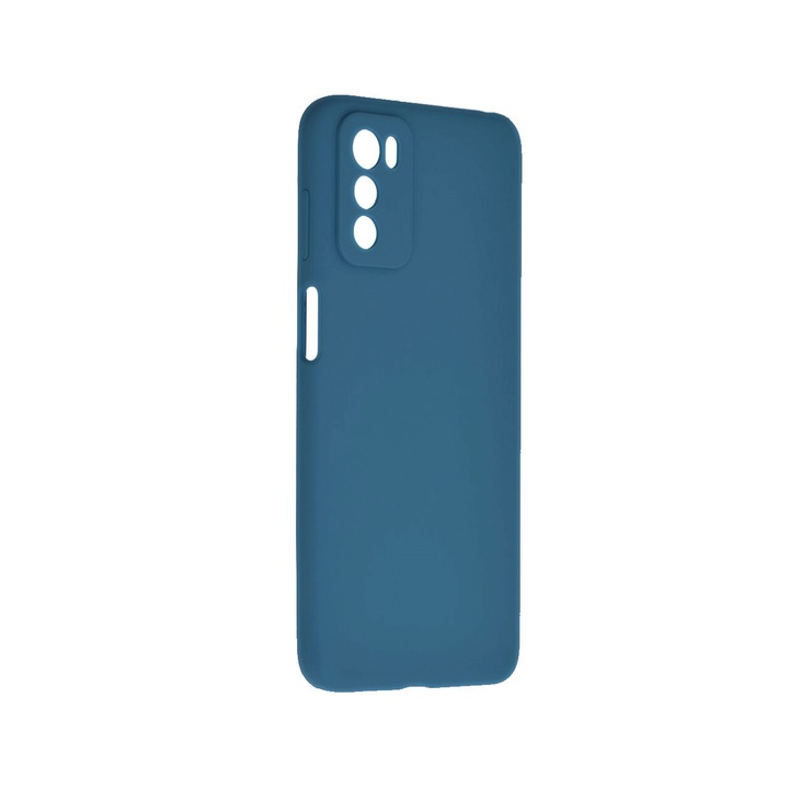 Husa compatibila cu Motorola Moto G42, Silicon Cover, Interior Microfibra, Protectie Camere, Bleumarin, Atlas