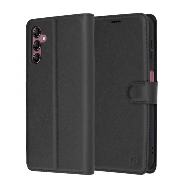 Husa pentru Samsung Galaxy A14 A145 / A14 5G A146, Techsuit, Leather Folio, Neagra