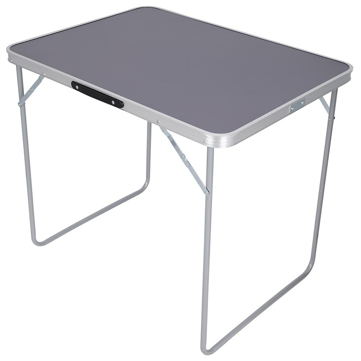 Januári Tábor Összecsukható Kempingasztal, 80x60x70 cm, Szürke