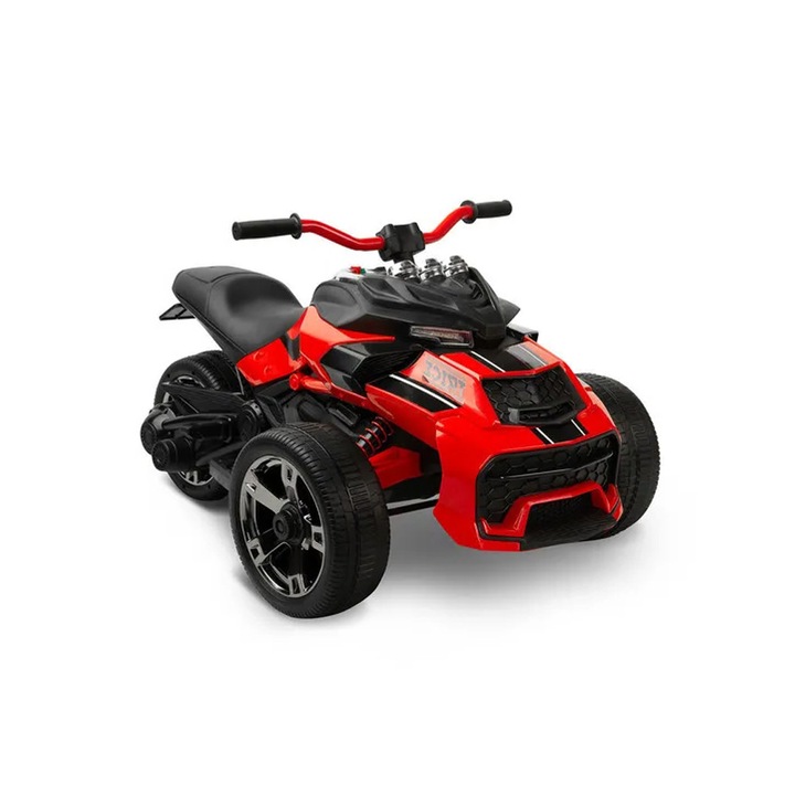Electric quad Leziter rosu cu 3 roti