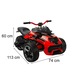 Electric quad Leziter rosu cu 3 roti