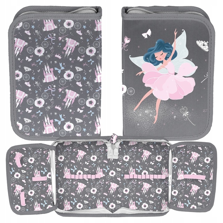 Penar, Paso, Zana Balerina, Fara Echipament, 19.5 x 13 x 3.5 cm, Poliester, Gri/Roz