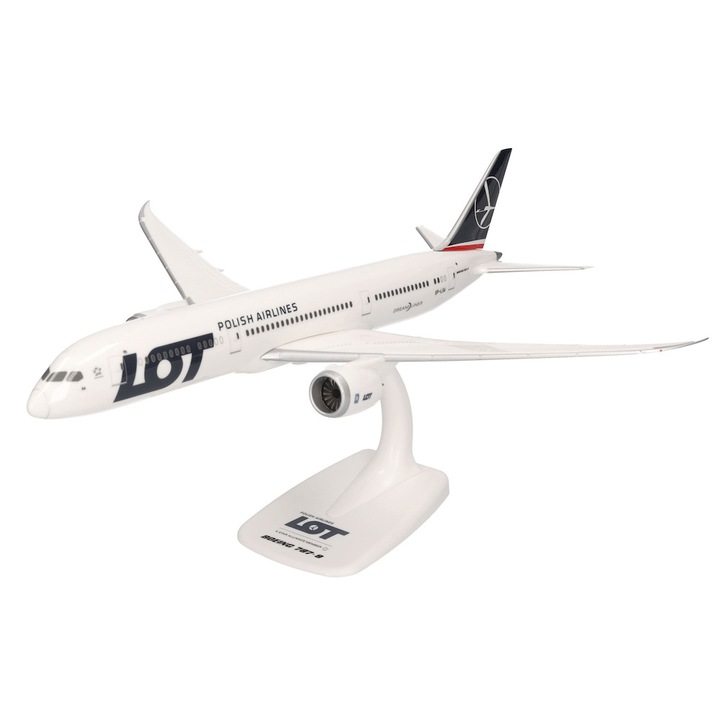 Aeromacheta, Herpa, BOEING B787-9 LOT SP-LSA, Plastic, Scara 1:200, 31 x 30 cm, Alb