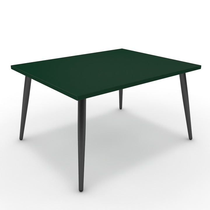 Dohányzóasztal - Manu fekete lábbal - Forest zöld, méret: 75x60x42 cm