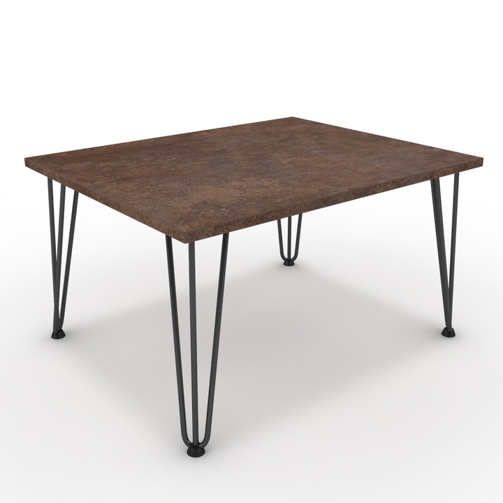 Dohányzóasztal - Linga fekete lábbal - Ferro bronz, méret: 75x60x42 cm