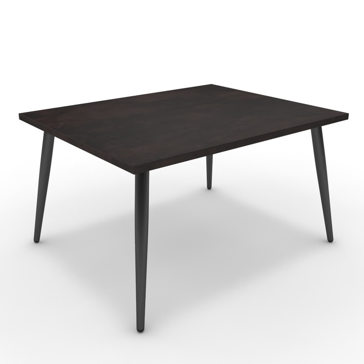 Dohányzóasztal - Manu fekete lábbal - Fekete-arany metál pala, méret: 75x60x42 cm