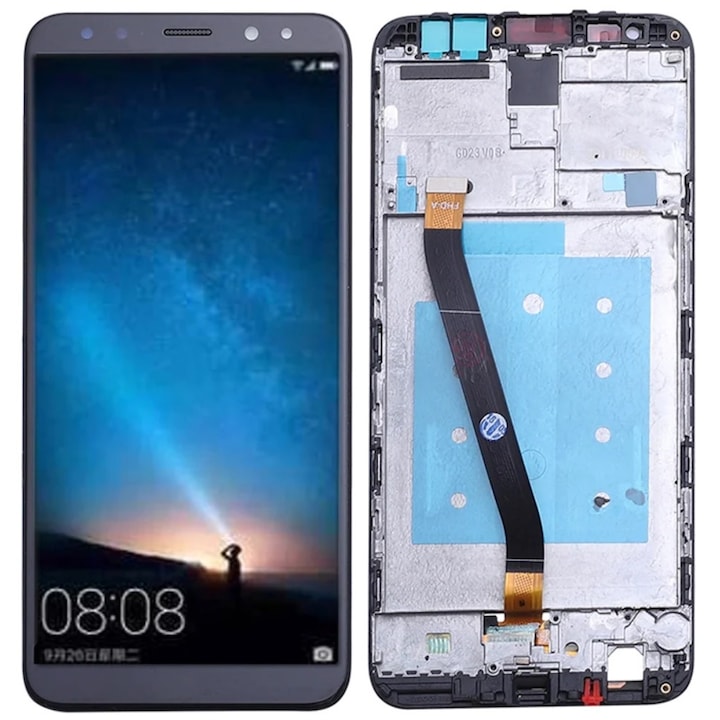 Дисплей за Huawei Mate 10 Lite, IPS, с рамка, Черен, LCD, Touch Screen, Най-добро качество