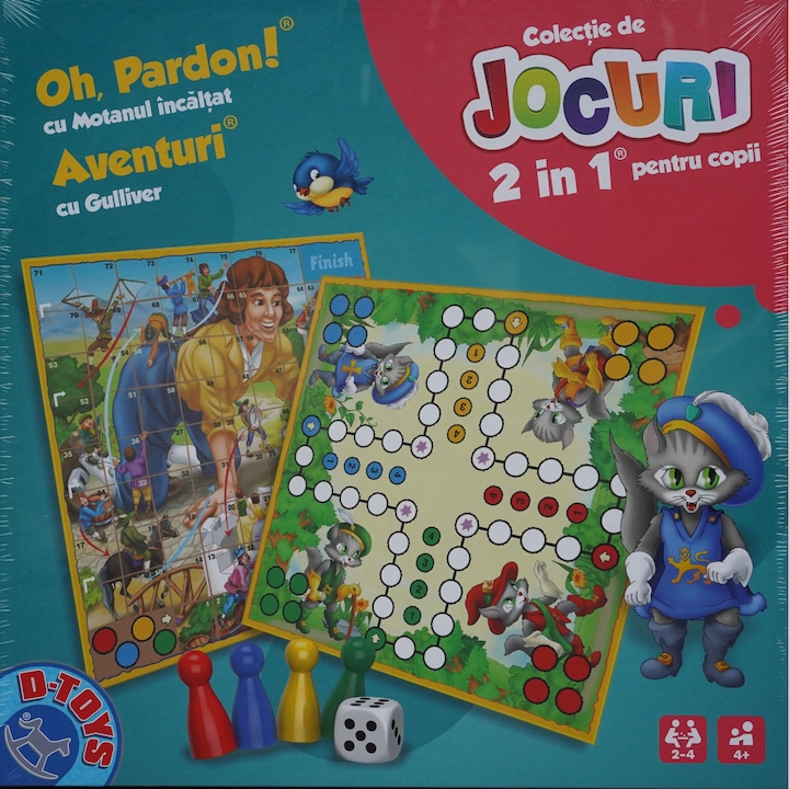 Интерактивна игра 2 в 1, D-TOYS, Shoeless Man and Adventures with Gulliver, 4 години+