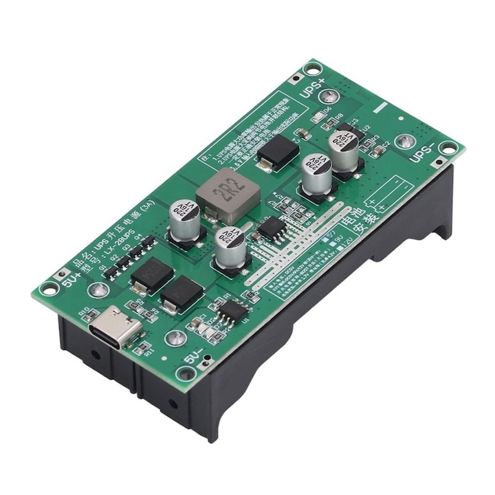 Modul de incarcare baterie 18650, Type-C, pentru UPS cu alimentare la 12V
