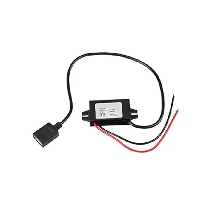 Átalakító szabályozó, FTVOGUE, DC12V/24V - 5V 3A, usb adapter, autóhoz, motorkerékpárhoz