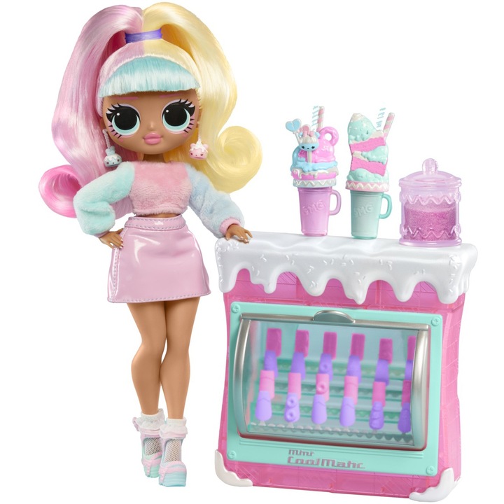 Set de joaca cu papusa L.O.L. Surprise! seria O.M.G Sweet Nails − Candy