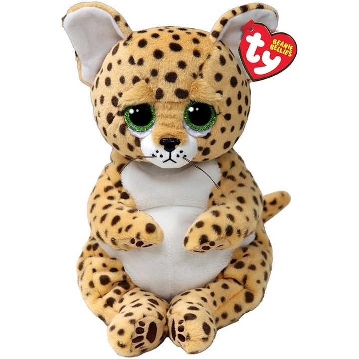 Plus Ty Beanie Bellies - Leopardul Lloyd, 24 cm