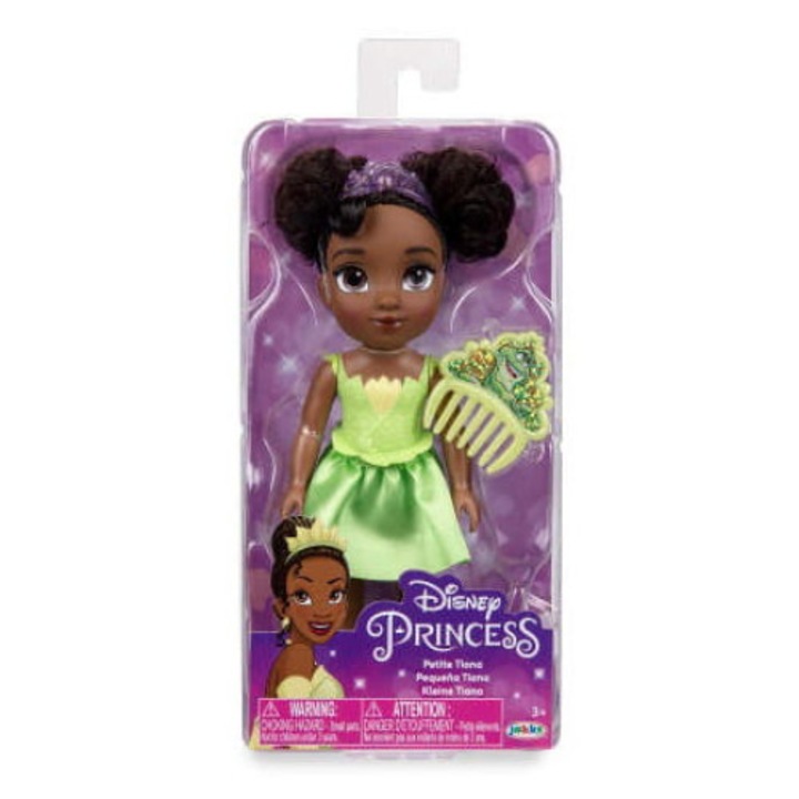 Baba, Jakks Pacific, Disney Princess mini baba Tiana, 3 éves, 16 cm, műanyag, többszínű