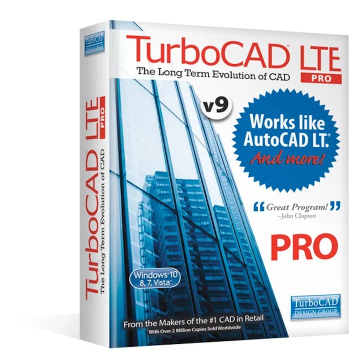 TurboCAD LTE Pro V9, angol, állandó Windows-kompatibilitás