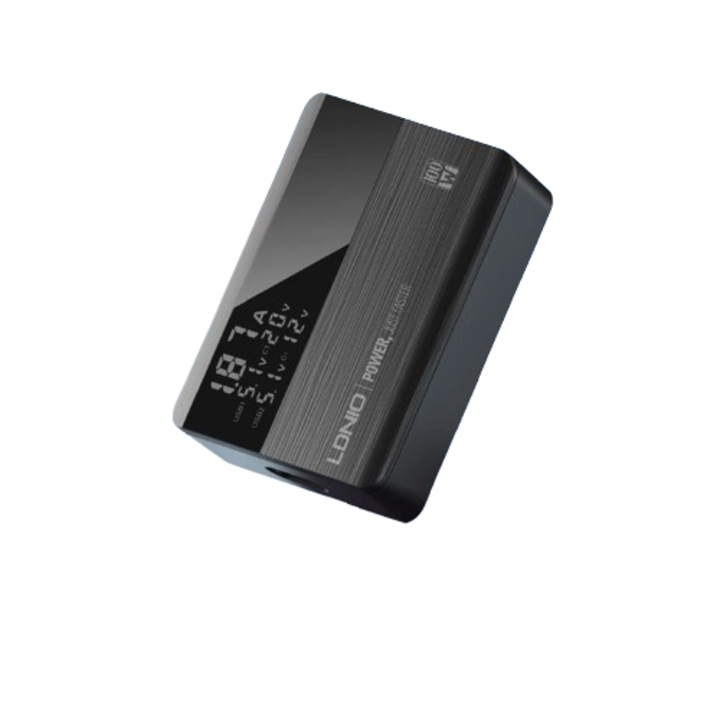 Мрежово зарядно устройство, 4 порта, 100 W бързо зареждане, 2 x USB A, 2 x USB C, съвместимо с лаптоп, iPhone, Huawei, Samsung