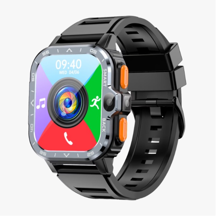 Ceas Smartwatch 1.99 inch cu SIM NFC Apel Navigatie GPS Camera duala HD Apel Video Aplicatii TikTok Facebook WhatsApp Play Store Chrome Youtube Gmail pentru Android IOS Black eMAG.ro