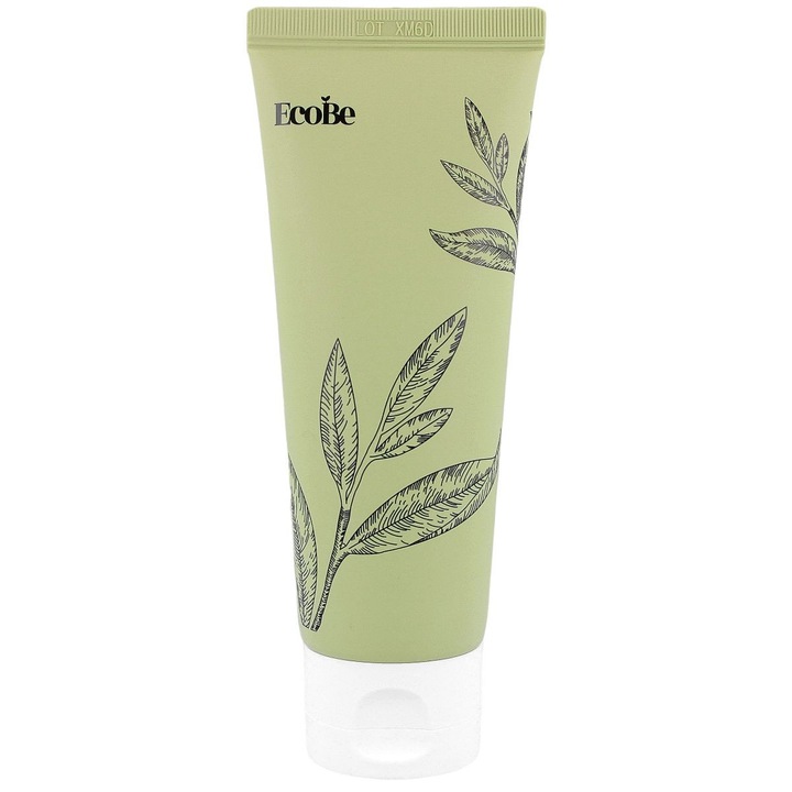 EcoBe Spuma Coreeana de Curatare cu Ceai Verde din Jeju - Purificare si Revigorare pentru Piele Proaspata si Luminoasa, 100ml