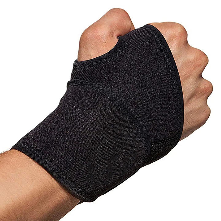 Orteza pentru Mana, pentru Incheietura Mainii, Universala, Negru, Poliester/Neopren, Unisex, 34x7 cm