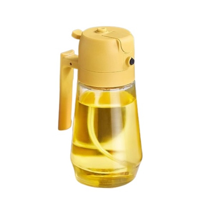 Oliviera ASDIIT, dupla permetező és öntő funkció, egyenletes porlasztás, cseppmentes, sárga, 450 ml