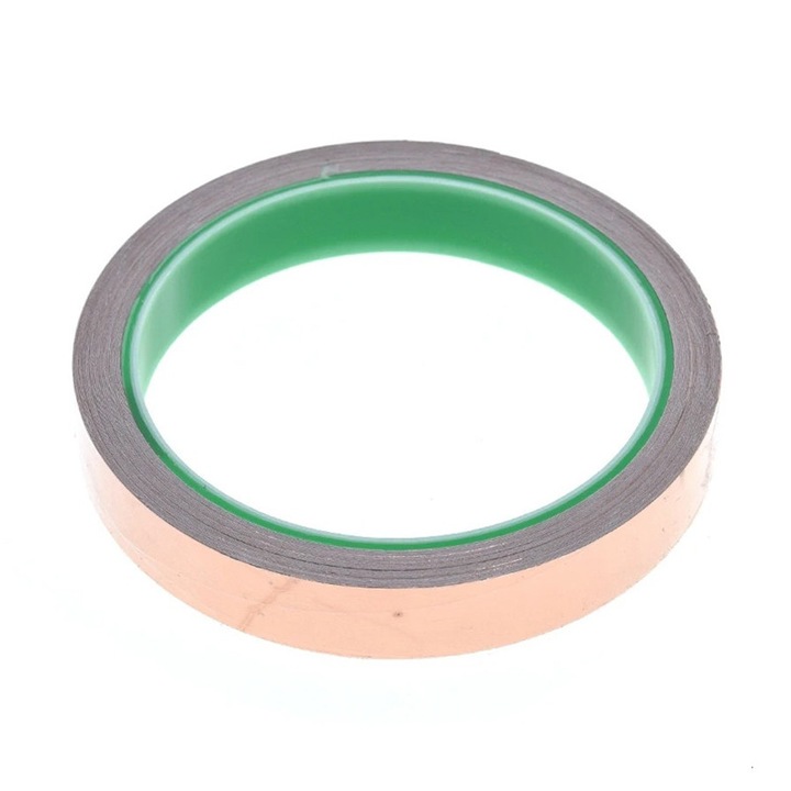 Banda adeziva conductiva din cupru, protectie EMI, 15mm x 10m