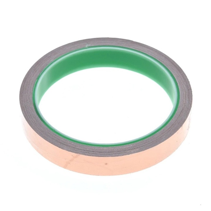 Проводима медна лента, EMI екранировка, 15mm x 10m