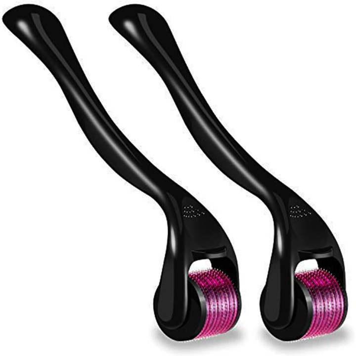 Set 2 Dermarollere 0,5 mm negru