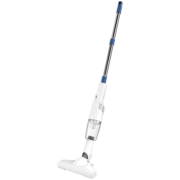 Aspirator fara fir, 15W, 6000Pa, potrivit pentru miezuri de gustari, cereale, praf, mai multe capete de perie, accesorii detasabile si lavabile, 1200mAh, USB, autonomie mare, alb