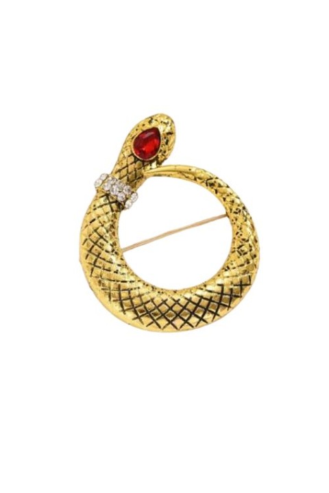 Brosa sarpe . auriu, 6.5x5.5 cm