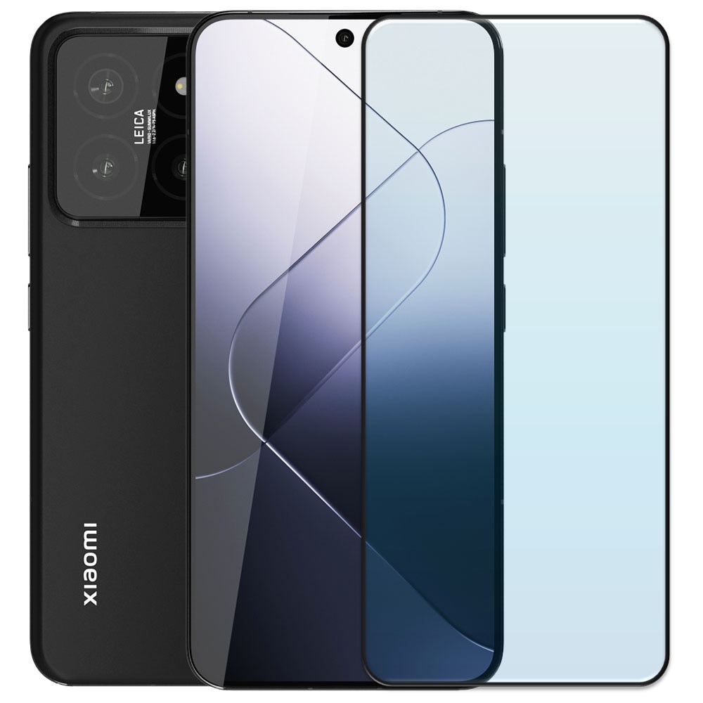 Folie protectie, compatibila cu Xiaomi 14, Sticla securizata, Acoperire completa, Duritate 9H, Pelicula adeziv Full Surface, Anti-dust, Case Friendly, Montare usoara, Transparenta