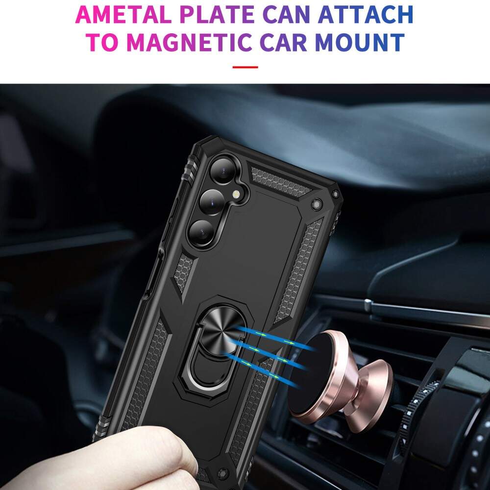 Husa Compatibila cu Samsung Galaxy A54 5G, Ring Armor, Anti-Shock, Protectie Camere, Negru, Atlas