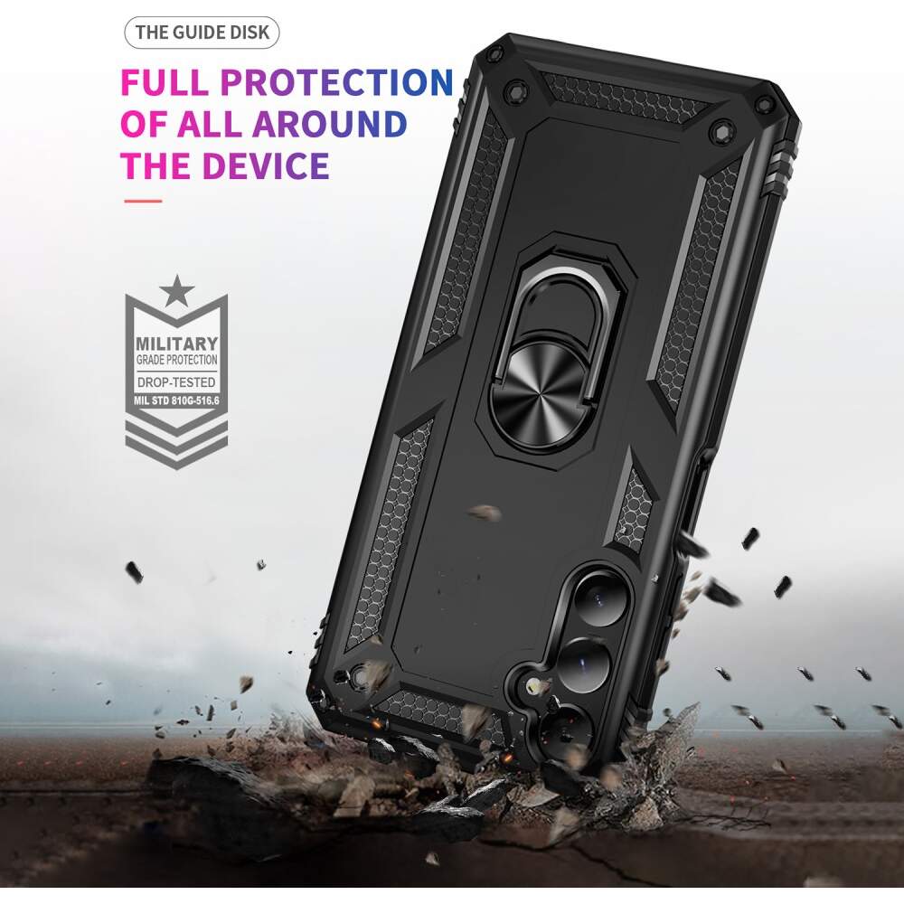 Husa Compatibila cu Samsung Galaxy A54 5G, Ring Armor, Anti-Shock, Protectie Camere, Negru, Atlas