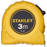 Ruleta 3 m Stanley 1-30-487 clasica, banda metalica cu acoperire lacuita pentru rezistenta la abraziune, carlig nituit True-Zero pentru masuratori precise interne si externe, clema de prindere la curea, clasa de precizie II