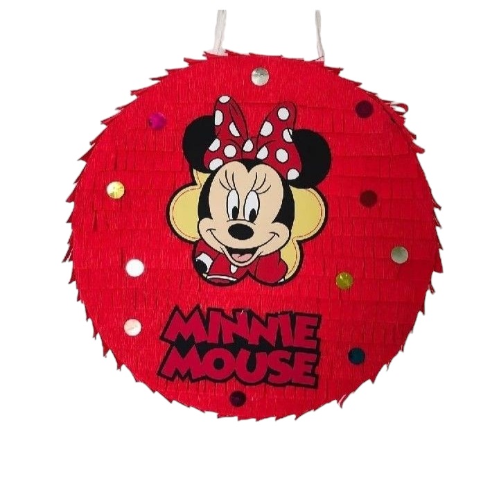 Pinata Minnie Premium, Mickey Mouse, Diametru 42 cm + Bat