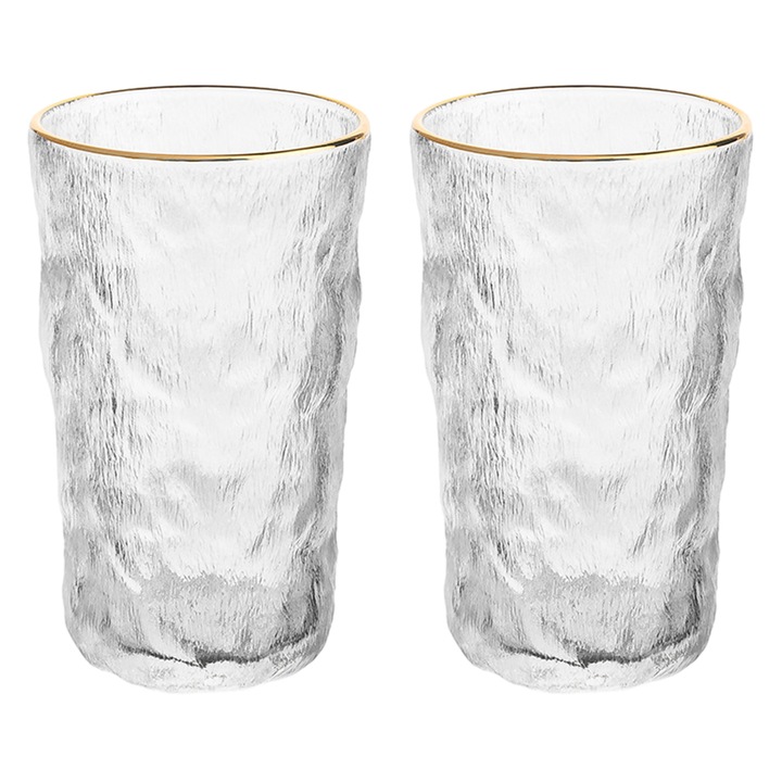 Jormftte 2 darabos pohárkészlet, 390ml, átlátszó, whiskyhez, koktélokhoz