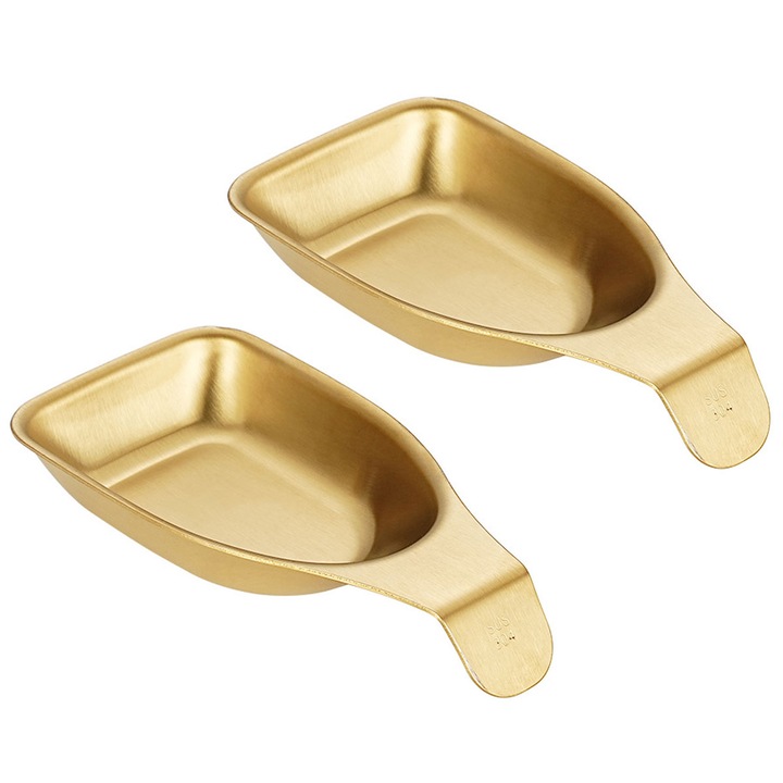 2 darab szószos tálkészlet, Jormftte, rozsdamentes acél, arany